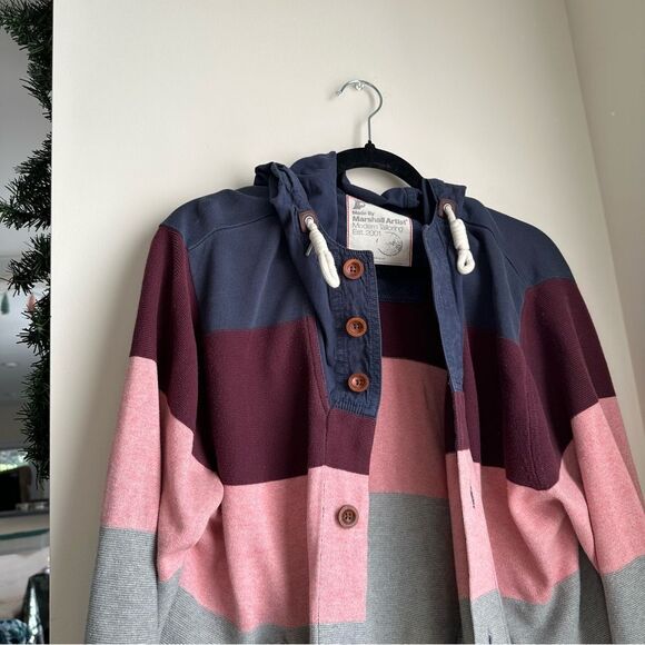 Striped color block style men’s hoodie - Picture 3 of 10